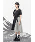 Pin Detail Contrast Wrap Dress